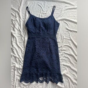 Blue lace dress